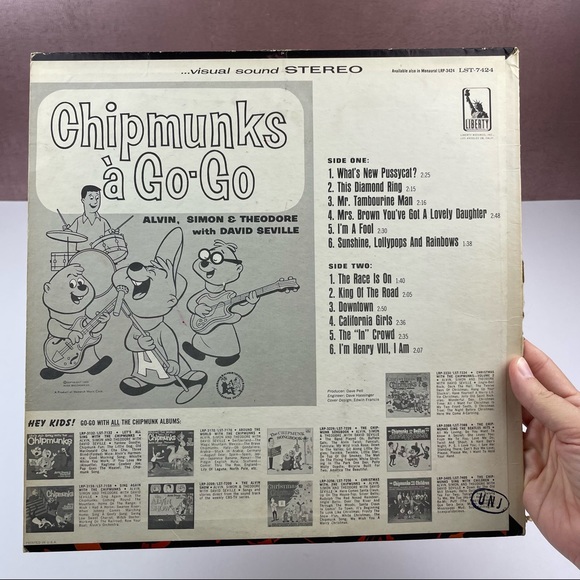 Vintage Chipmunks A Go Go Vinyl Music Record - Picture 5 of 6